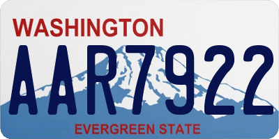 WA license plate AAR7922