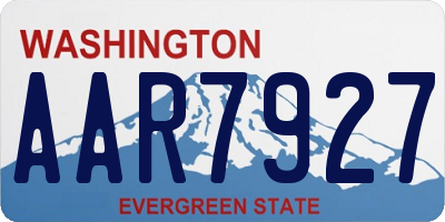 WA license plate AAR7927