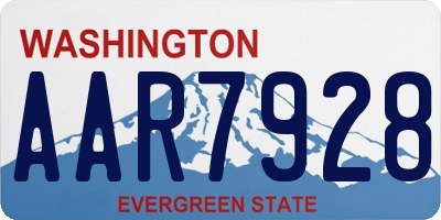 WA license plate AAR7928