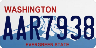 WA license plate AAR7938