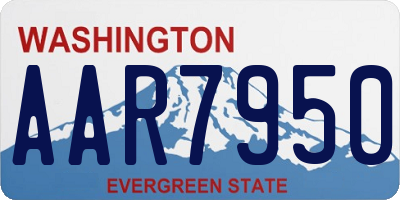 WA license plate AAR7950