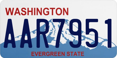 WA license plate AAR7951