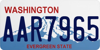 WA license plate AAR7965