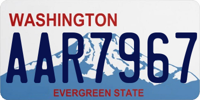 WA license plate AAR7967