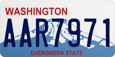 WA license plate AAR7971