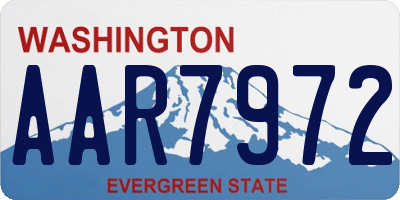 WA license plate AAR7972