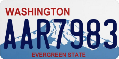 WA license plate AAR7983