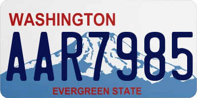 WA license plate AAR7985