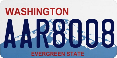 WA license plate AAR8008