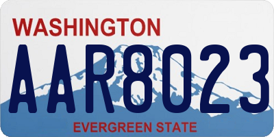 WA license plate AAR8023