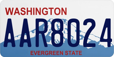 WA license plate AAR8024