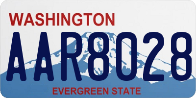 WA license plate AAR8028
