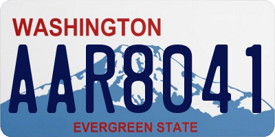 WA license plate AAR8041