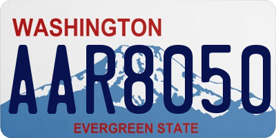 WA license plate AAR8050