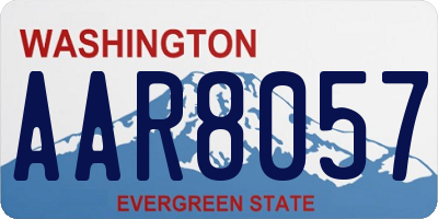WA license plate AAR8057