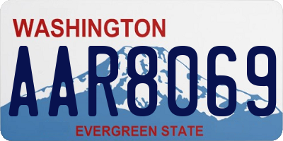 WA license plate AAR8069