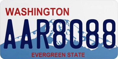WA license plate AAR8088