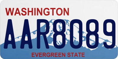 WA license plate AAR8089