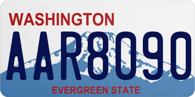 WA license plate AAR8090