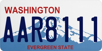 WA license plate AAR8111