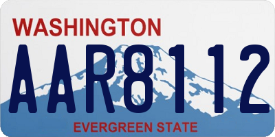 WA license plate AAR8112
