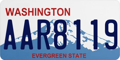 WA license plate AAR8119