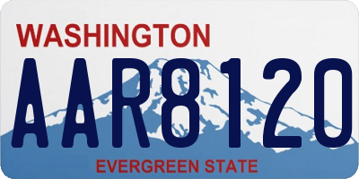 WA license plate AAR8120