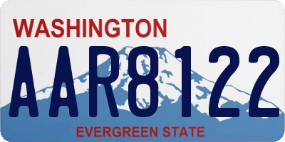 WA license plate AAR8122