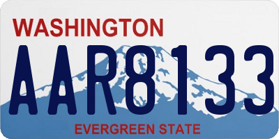 WA license plate AAR8133