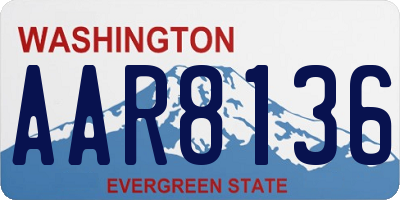 WA license plate AAR8136