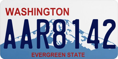 WA license plate AAR8142