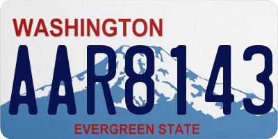 WA license plate AAR8143