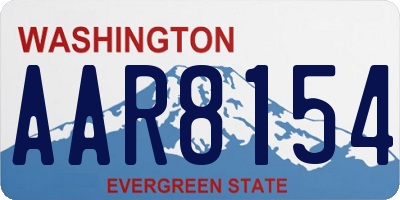 WA license plate AAR8154