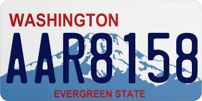 WA license plate AAR8158