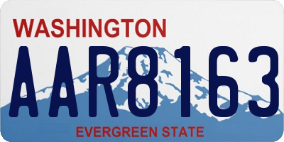WA license plate AAR8163