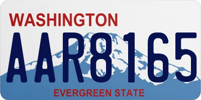 WA license plate AAR8165