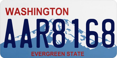 WA license plate AAR8168