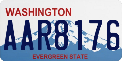 WA license plate AAR8176