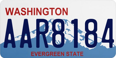 WA license plate AAR8184