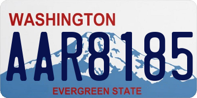 WA license plate AAR8185