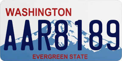 WA license plate AAR8189