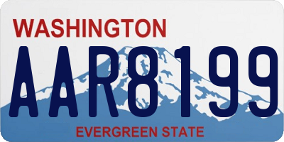 WA license plate AAR8199