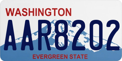 WA license plate AAR8202