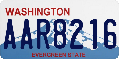 WA license plate AAR8216