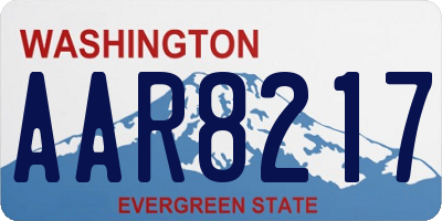 WA license plate AAR8217