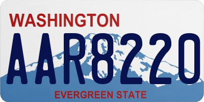 WA license plate AAR8220