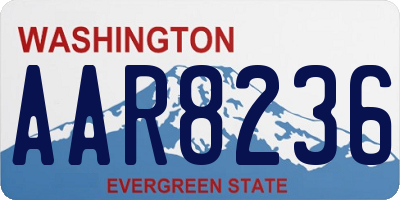 WA license plate AAR8236