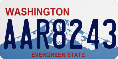 WA license plate AAR8243