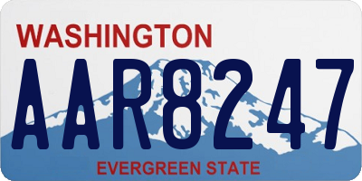 WA license plate AAR8247