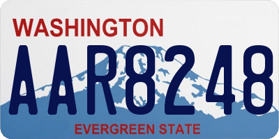 WA license plate AAR8248